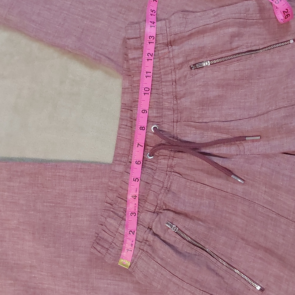 Athleta Cabo Linen Wide Leg Pants Womens Size 2P - Picture 7 of 9